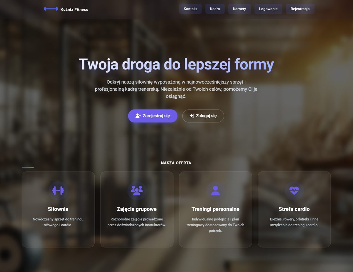 Strona główna systemu Kuźnia Fitness